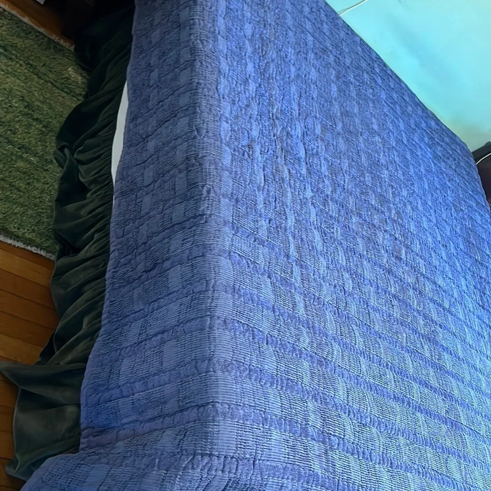 New Anthropologie Paulette Chenille Quilt Queen plus 2 shams